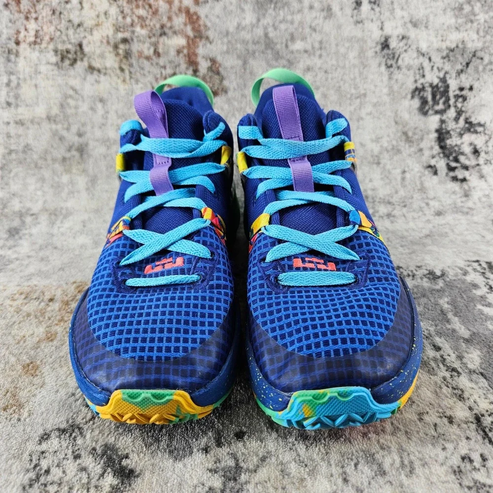 Nike LeBron Witness 7 Kaleidoscope‎ Basketball Shoes Sneakers DQ8650-400 Youth 6